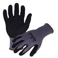 Azusa Safety Commander 13 Ga. Gray Nylon/Spandex Work Gloves, Black Sandy-foam Nitrile Palm Coating, S CM3020